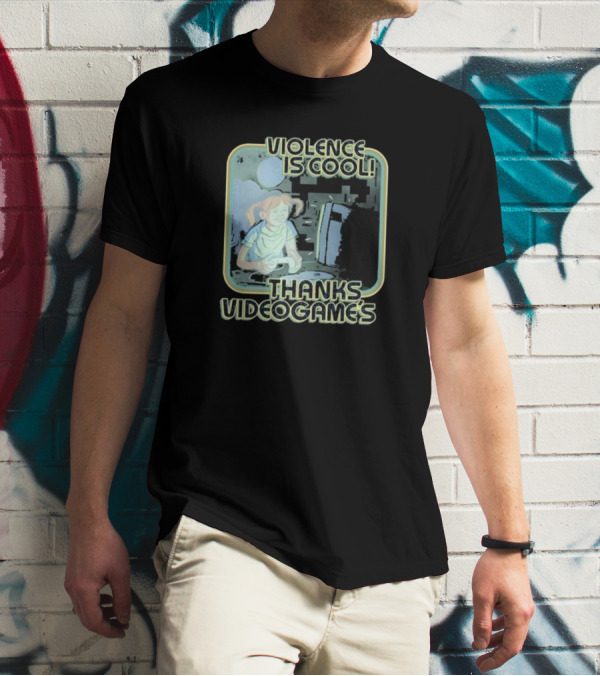 Violence Is Cool Thanks Videogame's Retro Gamer Moonlight Adventure T-Shirt