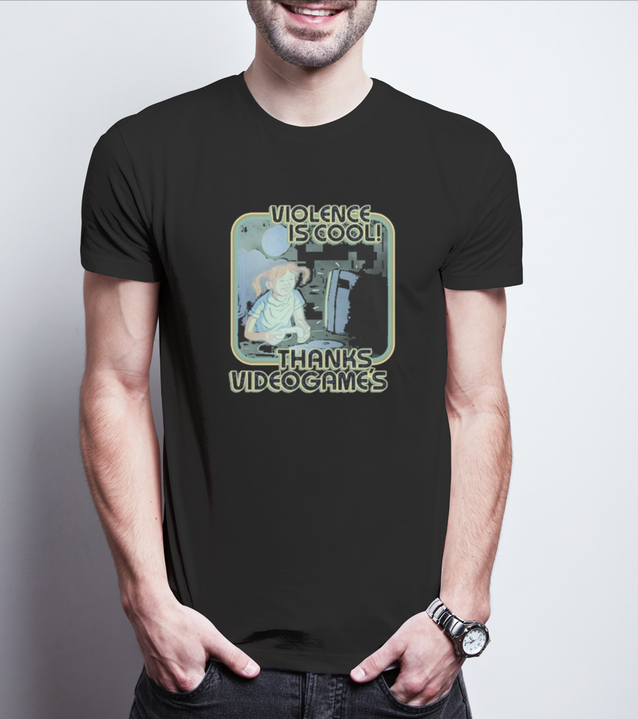 Violence Is Cool Thanks Videogame's Retro Gamer Moonlight Adventure T-Shirt
