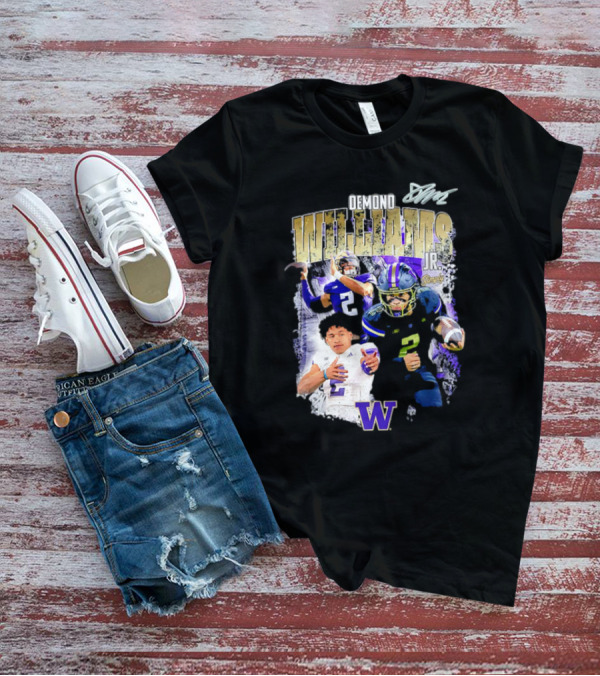 Demond Williams Jr. Washington Huskies Football W Logo T-Shirt