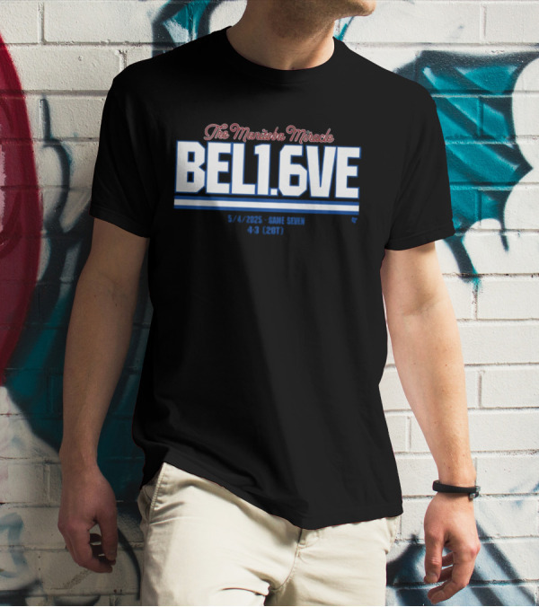 The Manitoba Miracle Believe In 1.6 Seconds Hockey 2003-2004 T-Shirt