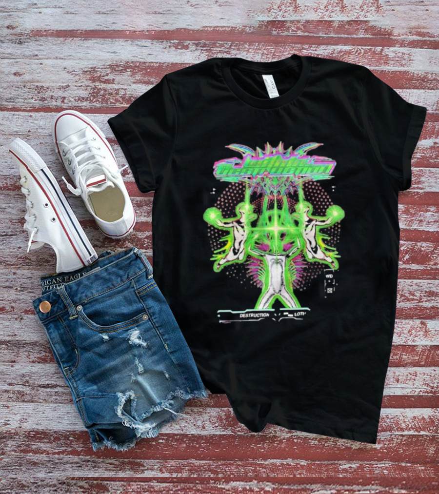 Within Destruction Lotus Tour 2023 Neon Psychedelic Artwork T-Shirt