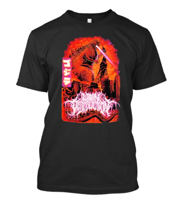 Within Destruction Reptile Kaiju Tokyo Destruction Scene T-Shirt