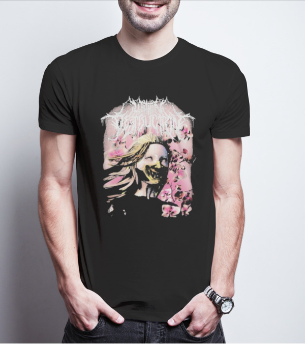 Within Destruction Yokai Cherry Blossoms Masked Face Design T-Shirt