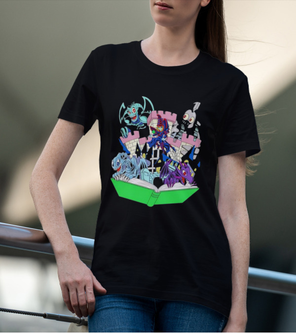 World Of Toons Castle And Creatures From Book T-Shirt