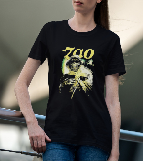 Zao Reaper Holding Cross Skeleton Art T-Shirt