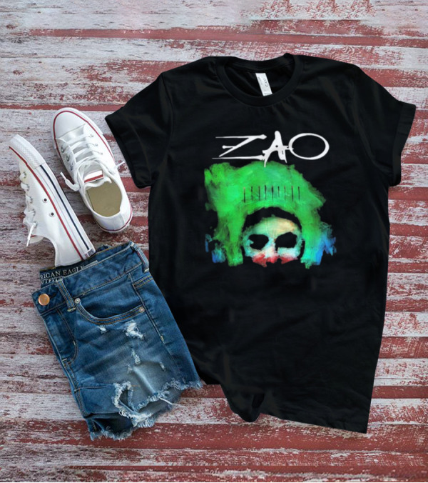 Zao Splinter Shards Green Skull Art T-Shirt