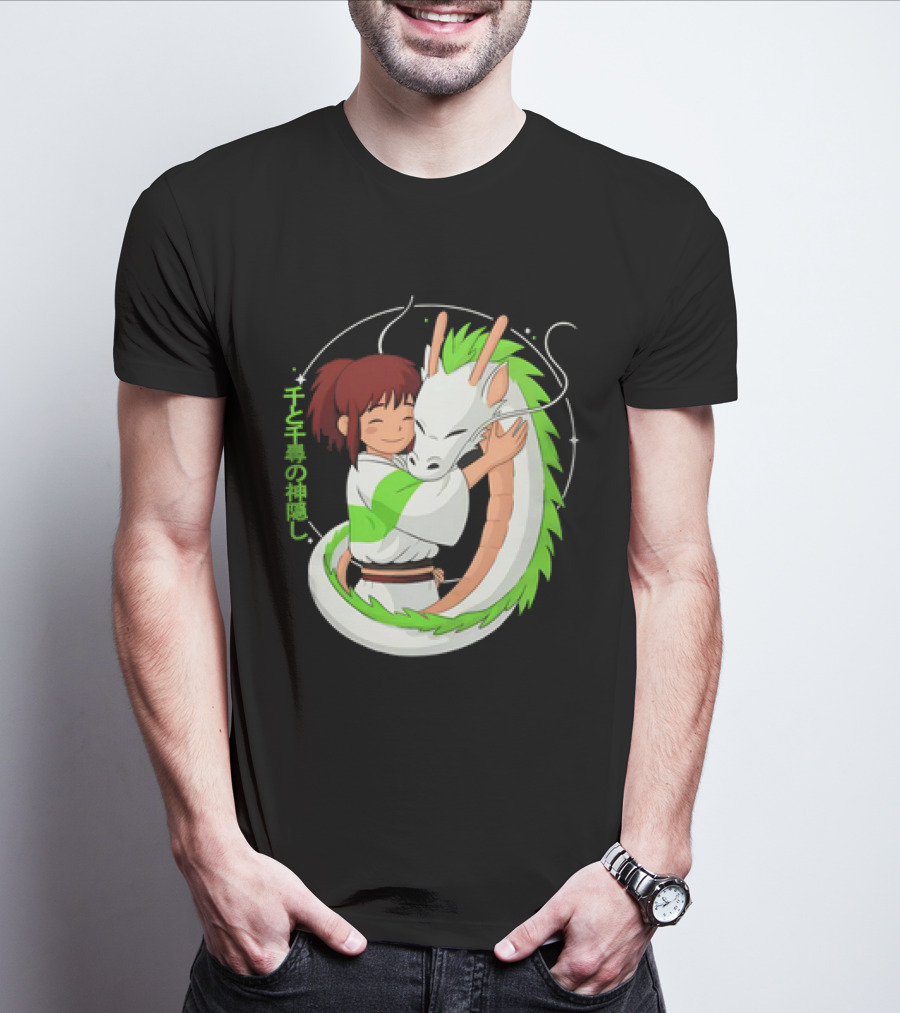Spirited Away Haku And Chihiro Hug Embrace T-Shirt