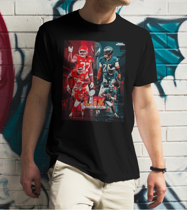 Sports Illustrated Super Bowl LIX Kansas City Chiefs Vs Philadelphia Eagles Matchup Cover T-Shirt