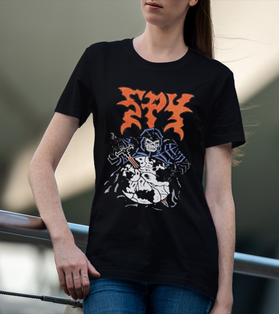 Spy DRKMTTR Apr 3 2025 Nashville TN Knife-Wielding Knight Graphic T-Shirt