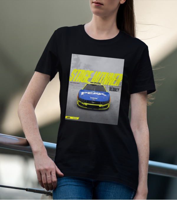 Stage Winner Daytona 500 Ryan Blaney Peak Pennzoil Ford Mustang Team Penske T-Shirt