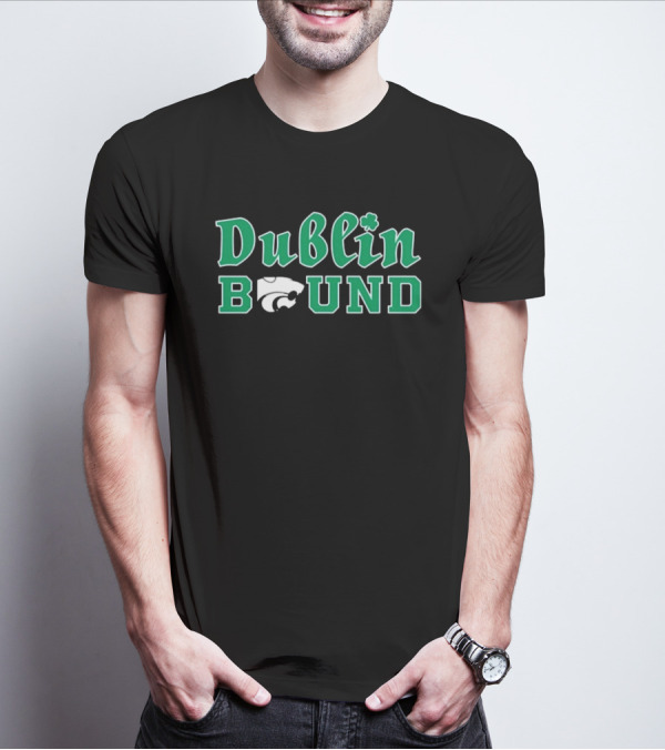 State Wildcats Dublin Bound 2025 Shamrock Emblem T-Shirt