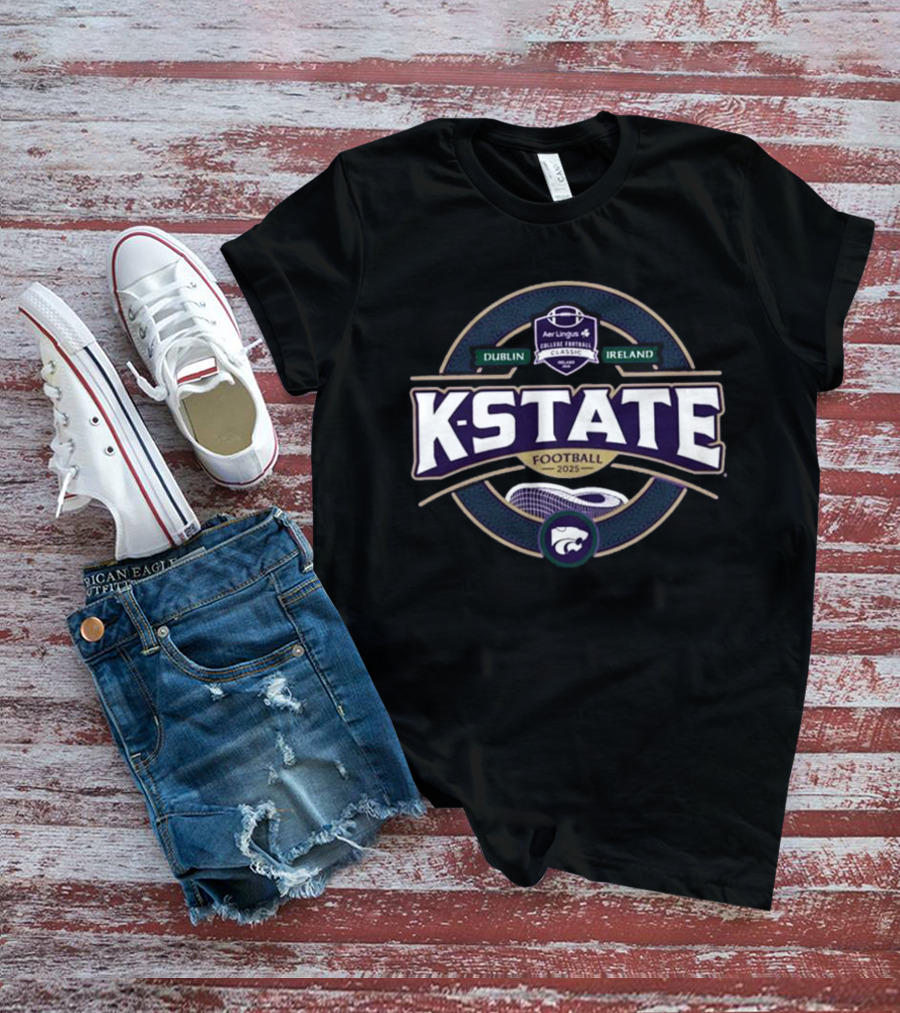 Aer Lingus College Football Classic Dublin Ireland K-State Wildcats Football 2025 T-Shirt