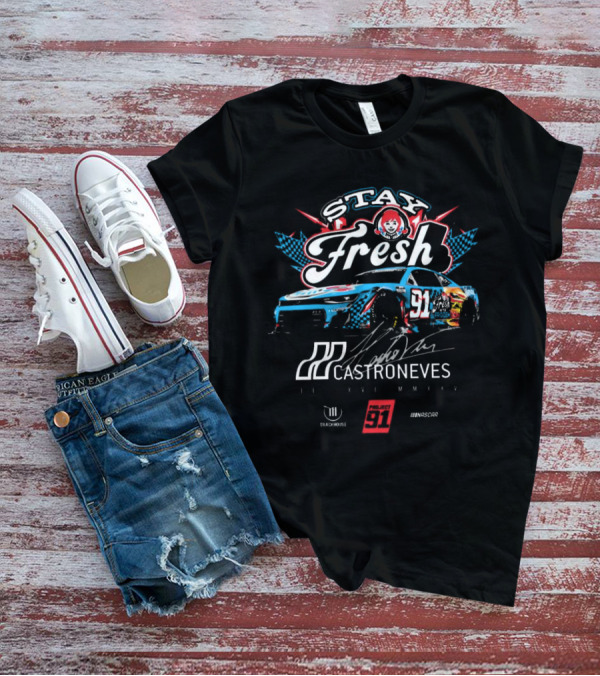 Stay Fresh Castroneves 91 NASCAR II XVI MMXXV Project 91 Signature T-Shirt