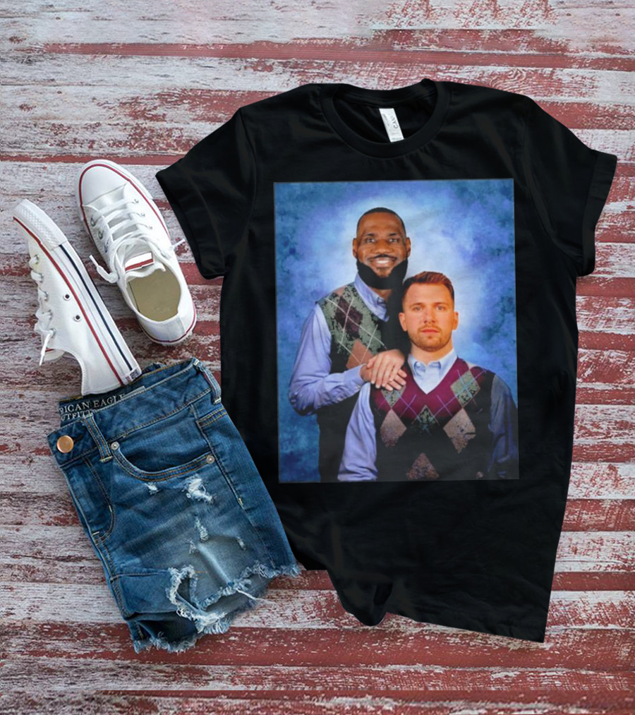 Step Brothers Luka Doncic Lebron James Argyle Sweater Duo T-Shirt