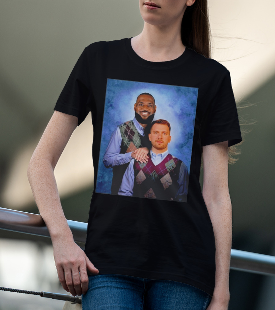 Step Brothers Luka Doncic Lebron James Argyle Sweater Duo T-Shirt