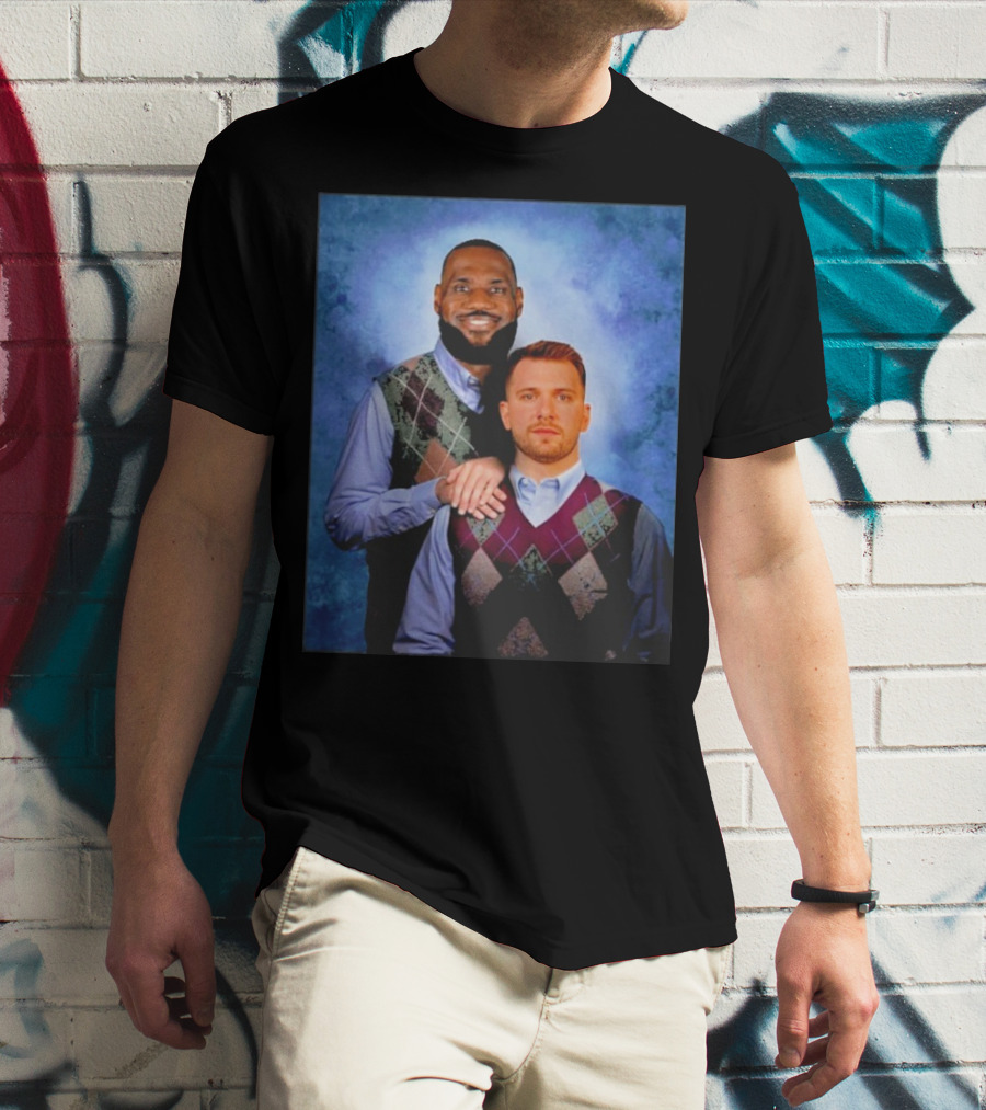 Step Brothers Luka Doncic Lebron James Argyle Sweater Duo T-Shirt