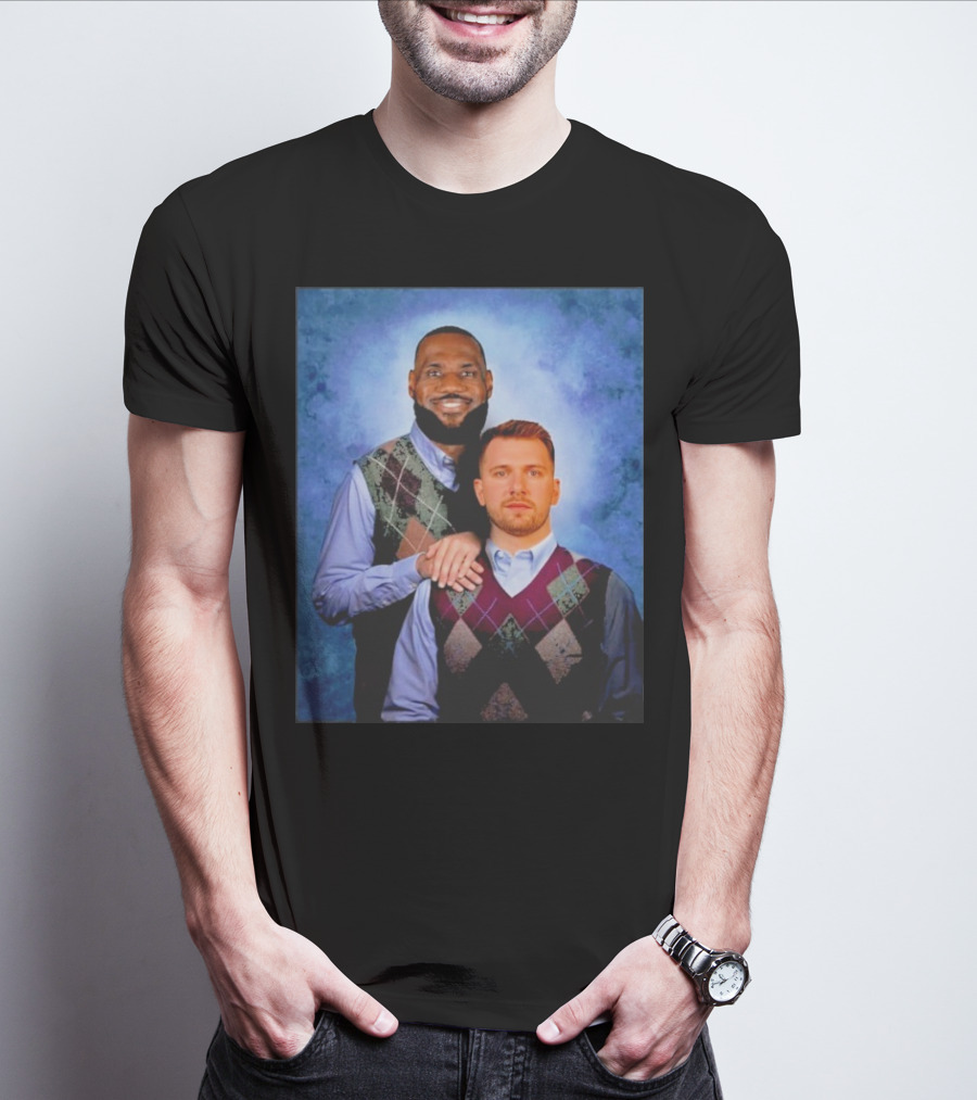 Step Brothers Luka Doncic Lebron James Argyle Sweater Duo T-Shirt