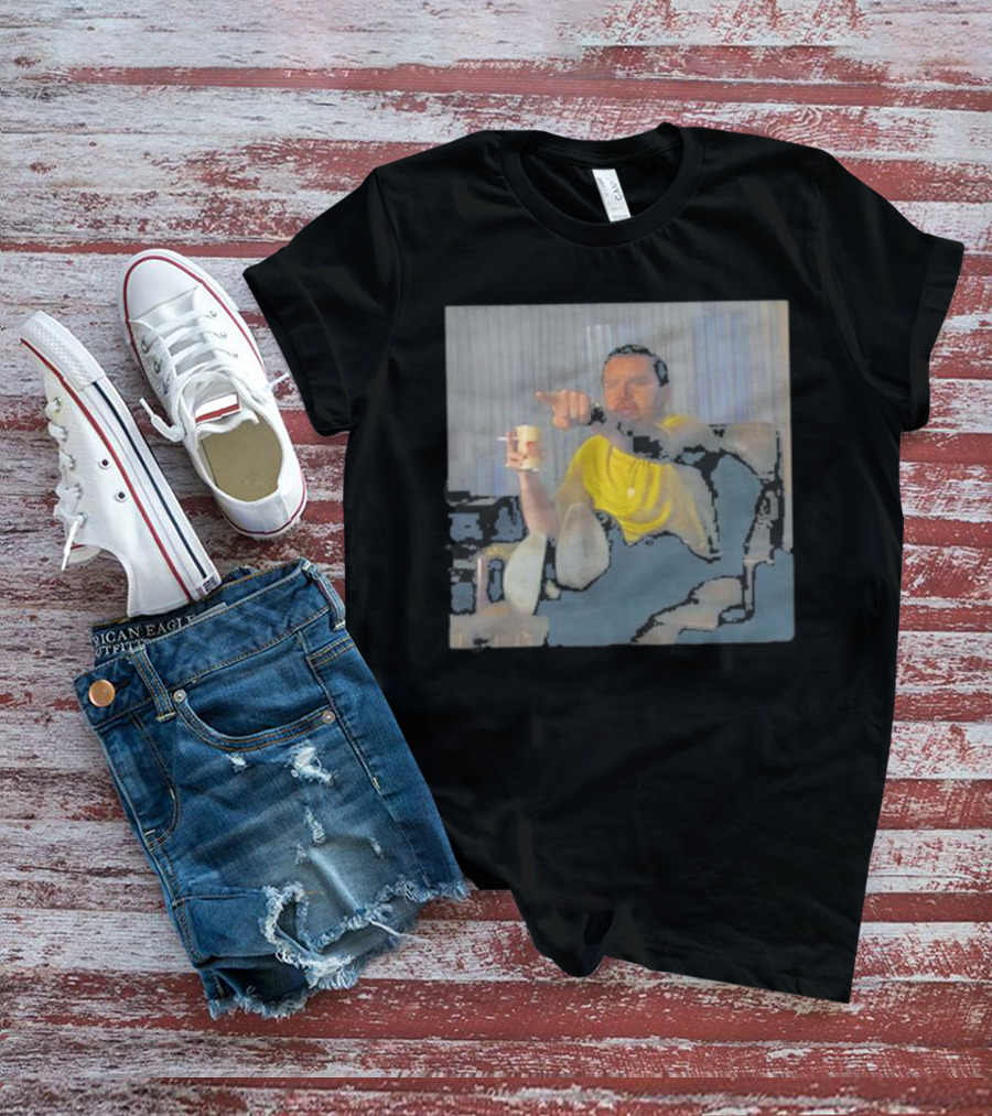 Sticke Rmule JD Vance DiCaprio Meme Man Pointing Sitting With Drink T-Shirt