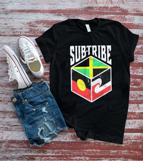 SUB-TRIBE Flag Cube With Aboriginal Jamaica Maori Colors T-Shirt