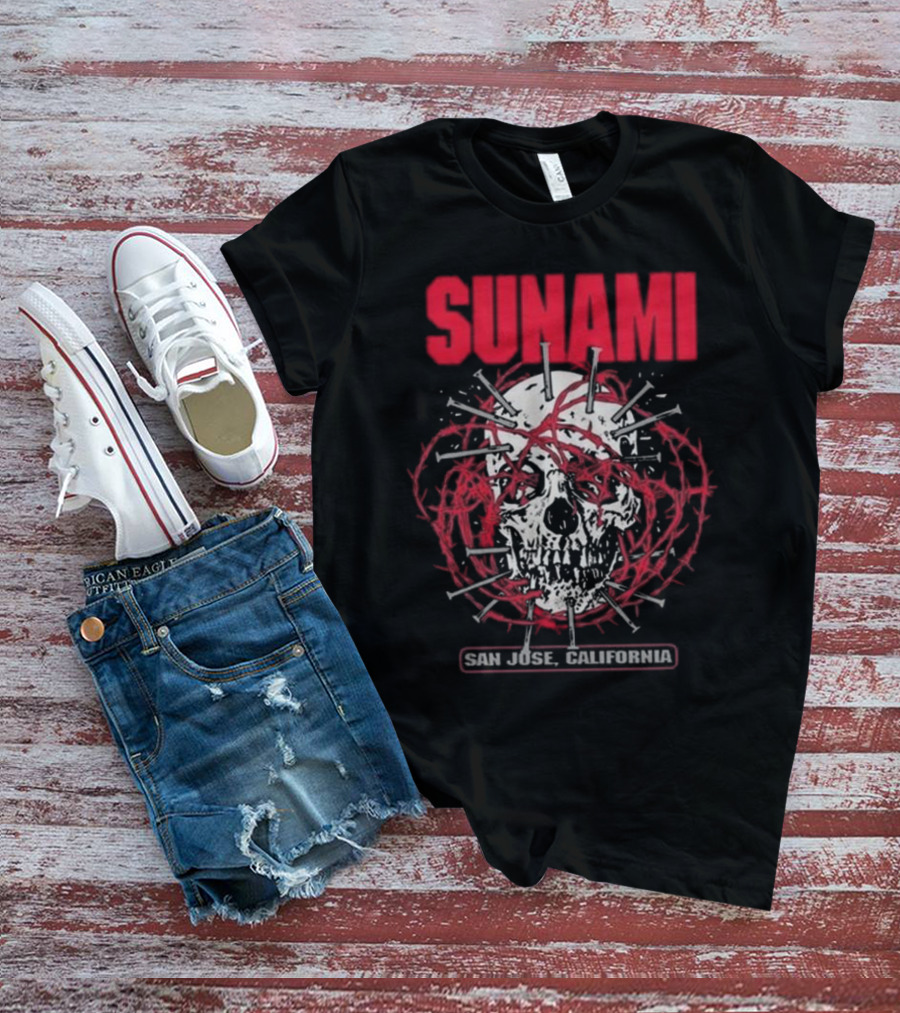 Sunami Skull San Jose California T-Shirt