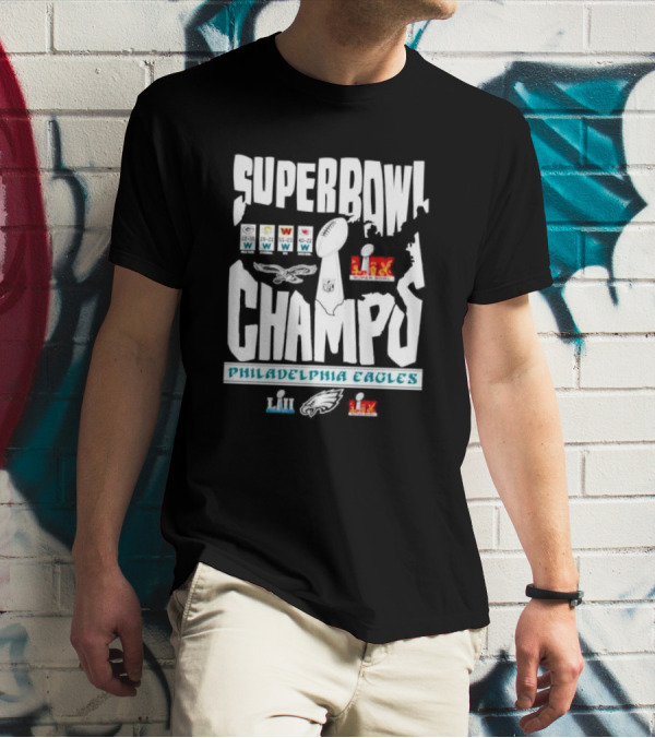 Super Bowl Champs LIX Philadelphia Eagles Winning Legacy T-Shirt