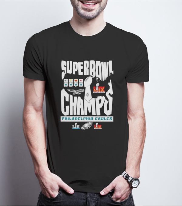 Super Bowl Champs LIX Philadelphia Eagles Winning Legacy T-Shirt