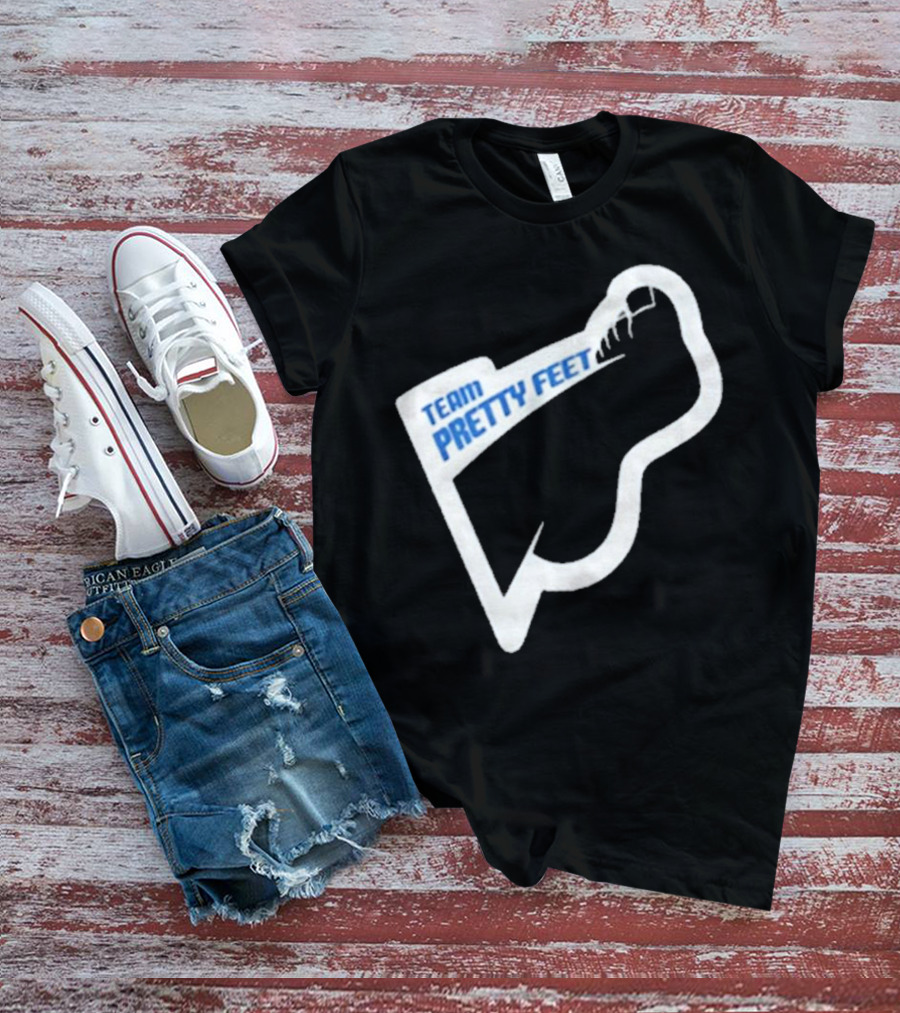 Team Pretty Feet Footprint Silhouette T-Shirt