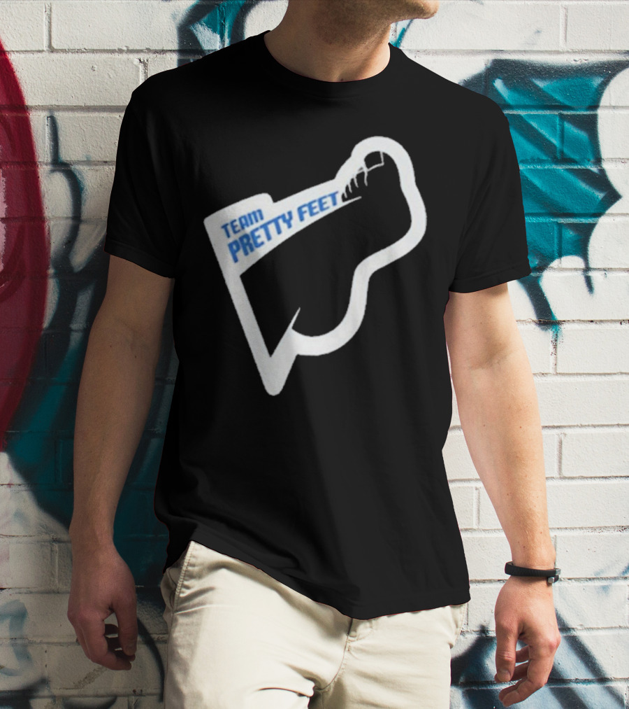 Team Pretty Feet Footprint Silhouette T-Shirt
