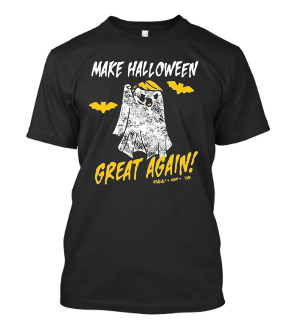 Make Halloween Great Again Ghost With Yellow Bats T-Shirt