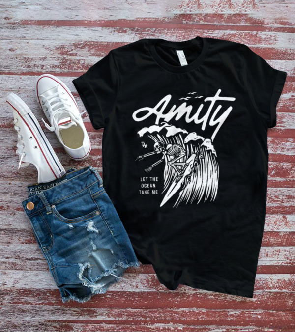 Amity Let The Ocean Take Me Surfin Skelly T-Shirt