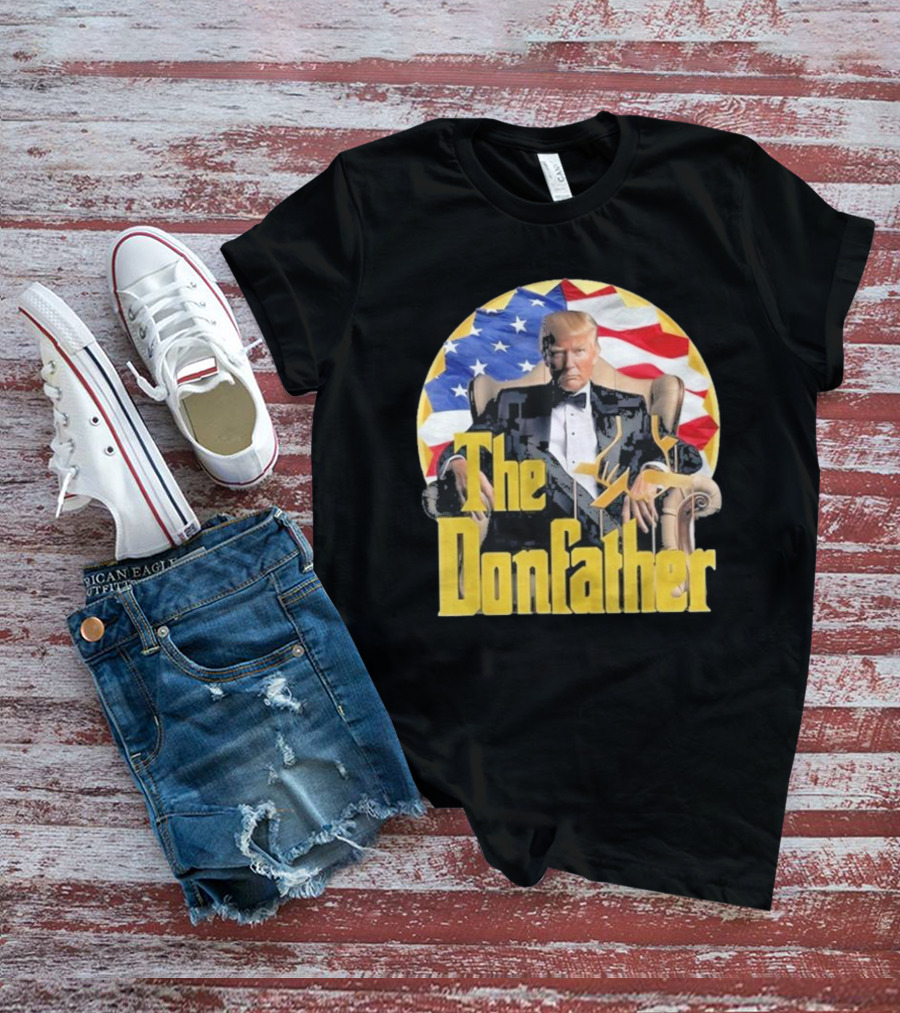 The Donfather Trump American Flag Tuxedo T-Shirt