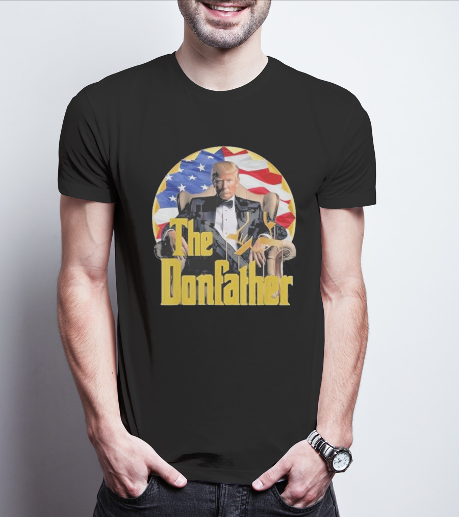 The Donfather Trump American Flag Tuxedo T-Shirt