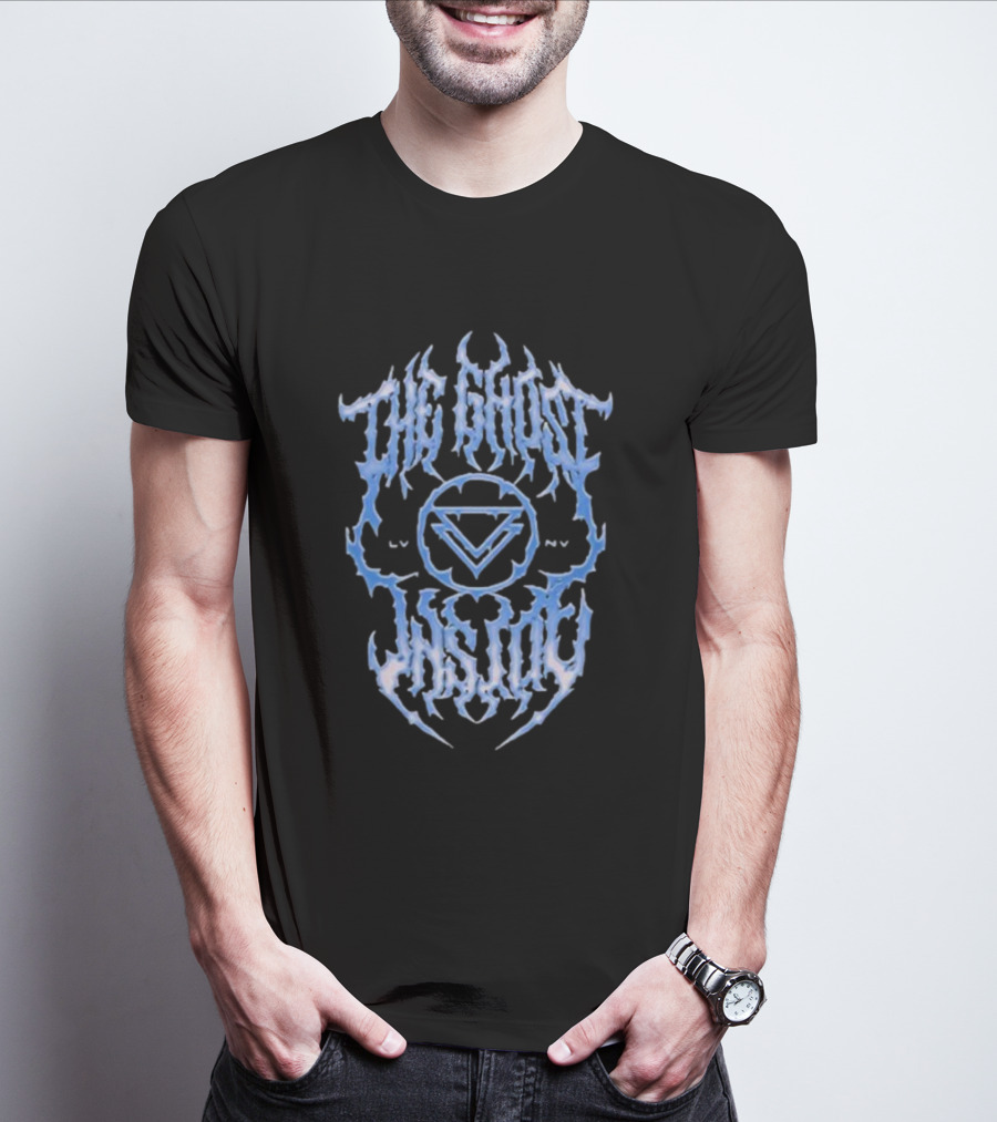 The Ghost Inside Death Metal Band Logo In Blue With Symbol T-Shirt