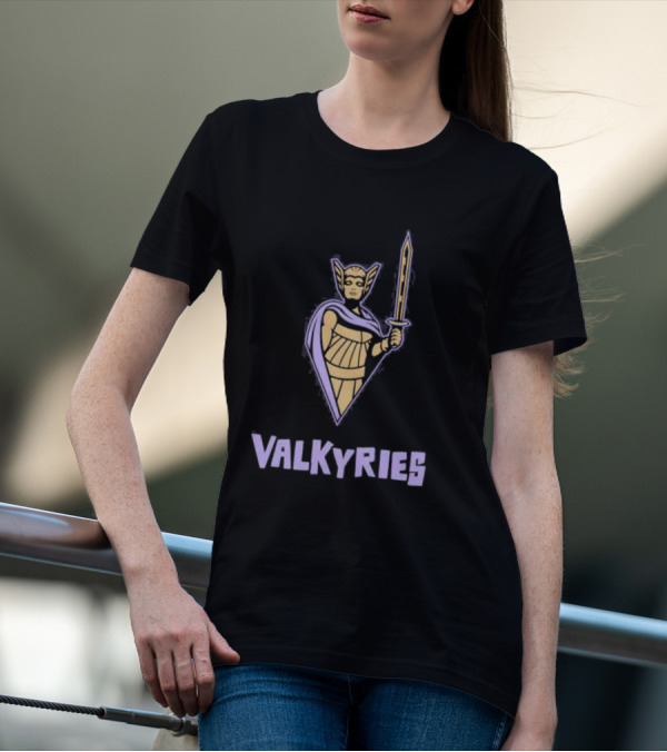 Golden State Valkyries Purple Warrior Sword Icon T-Shirt