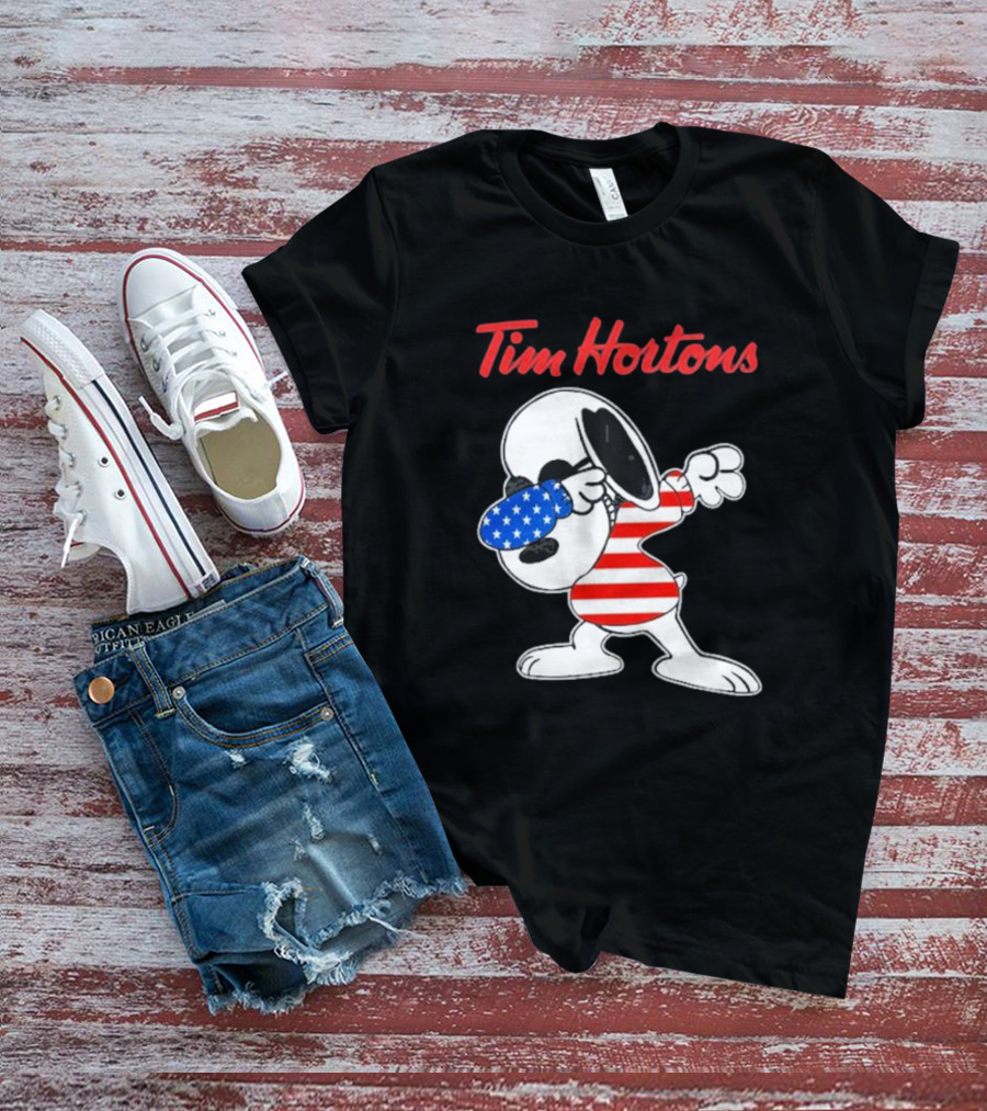 Tim Hortons Snoopy Dabbing American T-Shirt