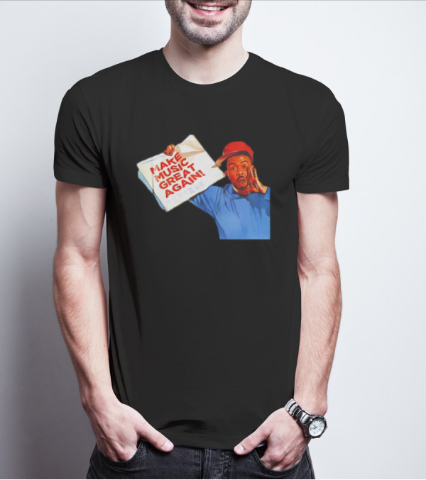 Timbo Land Make Music Great Again Newspaper Character T-Shirt
