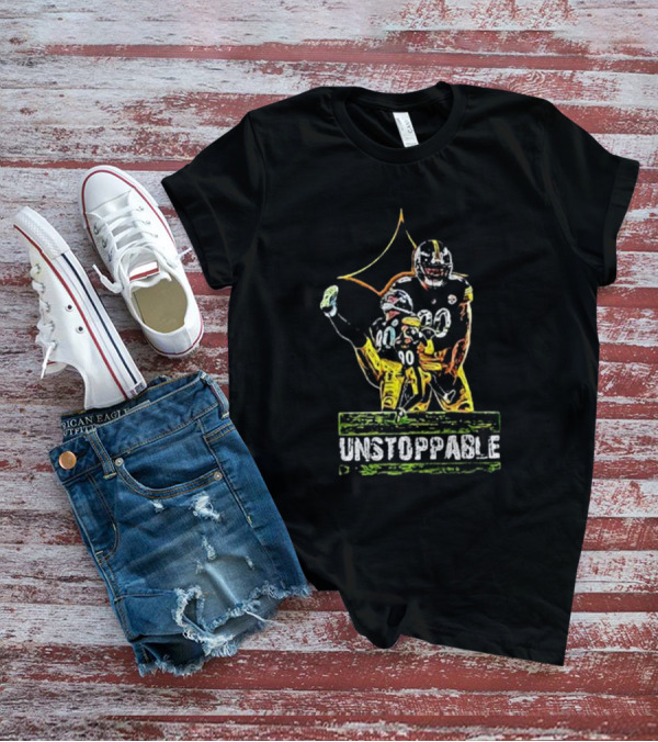 Tj Watt Unstoppable Football Icon In Black And Gold 90 T-Shirt