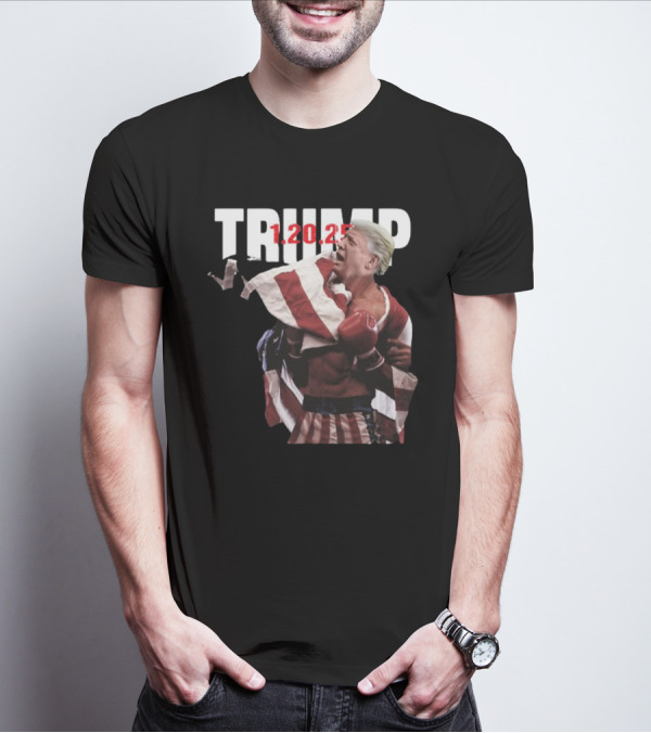 Trump 1.20.2025 Boxing American Flag Theme T-Shirt