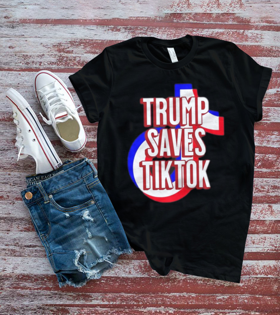Trump Saves TikTok Captain America Shield Style T-Shirt
