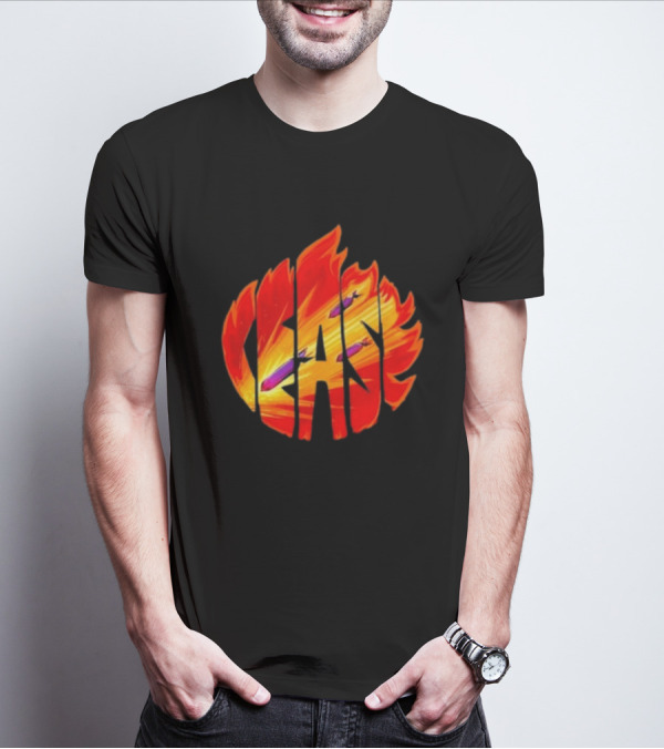 Cease Fire Flame Letters With Missiles T-Shirt
