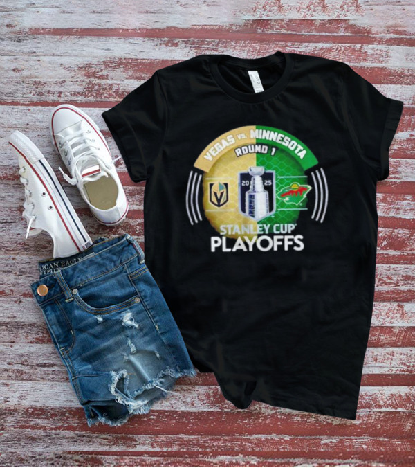 Vegas Vs Minnesota Round 1 Stanley Cup Playoffs 2025 T-Shirt