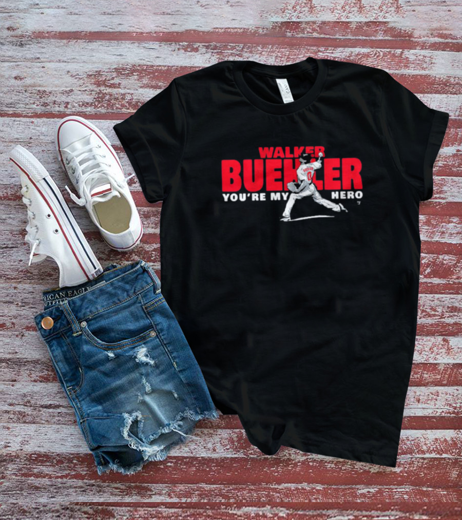 Walker Buehler You’re My Hero Baseball Pitcher Illustration T-Shirt