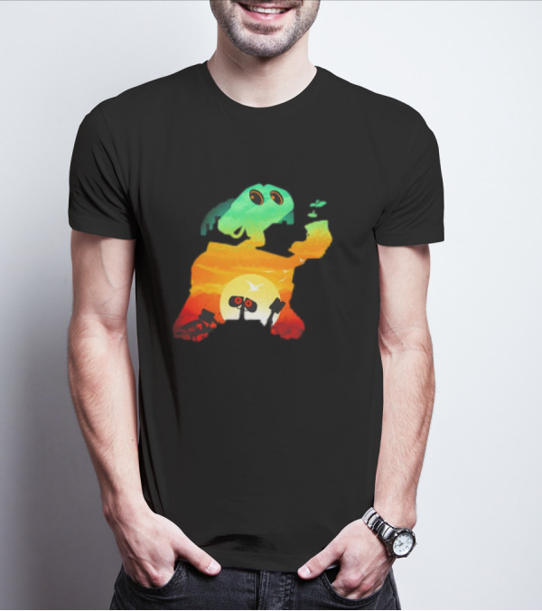 Wall-E Cosmic Recycler Sunset Silhouette T-Shirt
