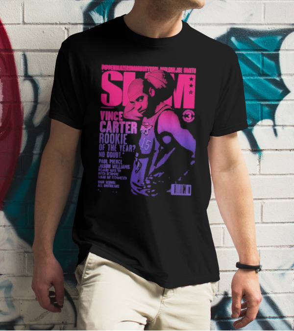 Vince Carter Toronto Rookie Of The Year 1999 SLAM 15 Gradient T-Shirt