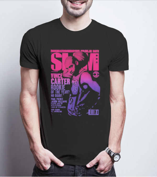 Vince Carter Toronto Rookie Of The Year 1999 SLAM 15 Gradient T-Shirt