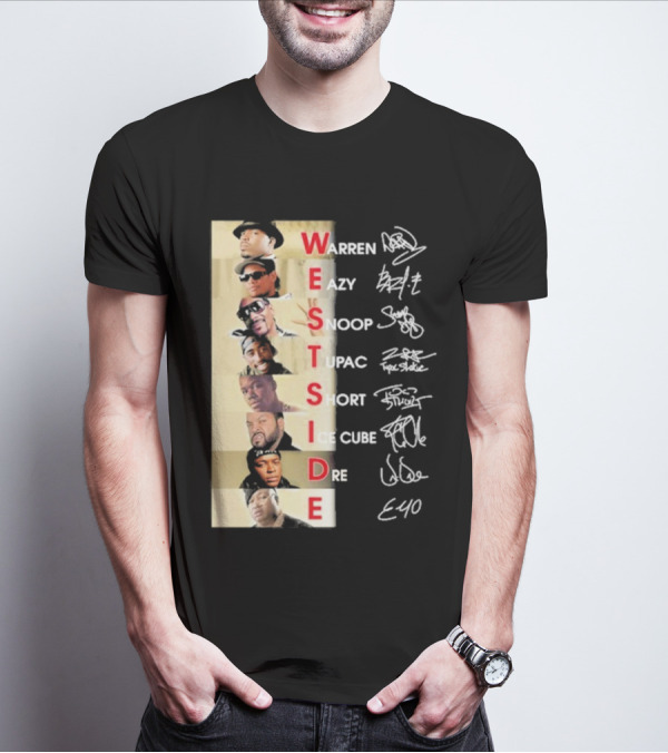 Warren Eazy Snoop Tupac Short Ice Cube Dre E40 Westside T-Shirt
