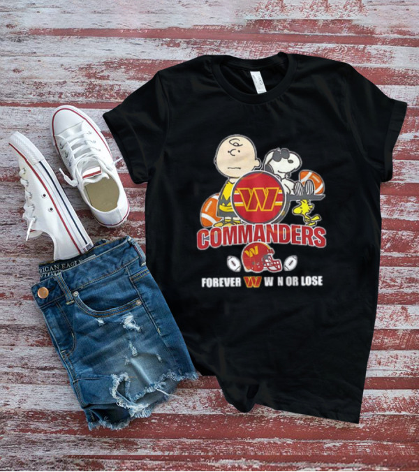 Washington Commanders X Peanuts Collaboration Forever W Not Loose T-Shirt