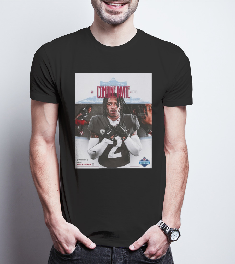 Lucas Oil Stadium NFL Combine Invite Kyle Williams Washington State Cougars Indianapolis 2025 T-Shirt