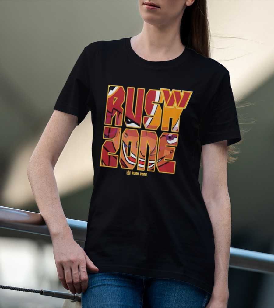 Washington Commanders NFL Rush Zone Cartoon Football T-Shirt