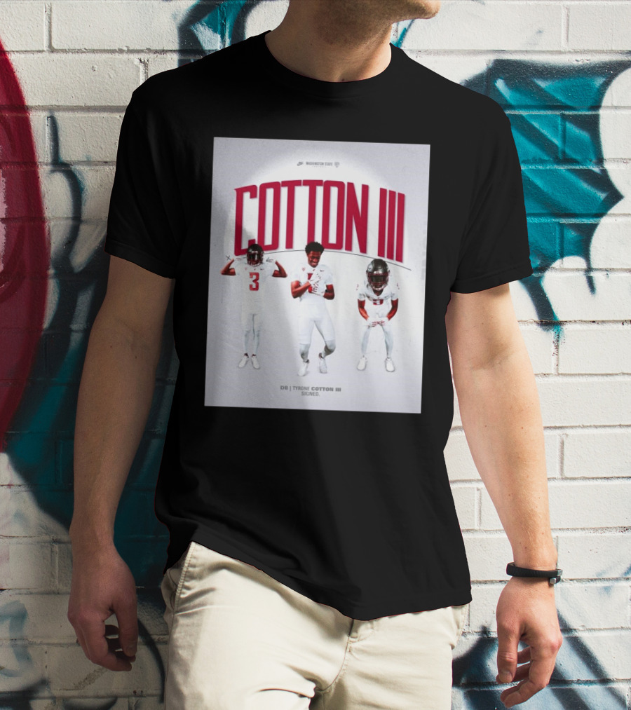 Washington State Cougars Football Tyrone Cotton III Welcome To The Palouse T-Shirt